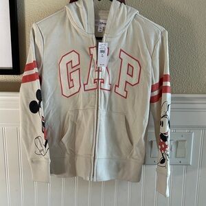 GAP Disney Kids Cream Hoodie with Red and Black details